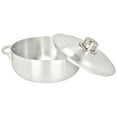 thumbnail image 3 of Chef Pro Commercial Grade Aluminum Caldero Stock Pot, 3.8 Quarts, Silver, with Lid, 3 of 6