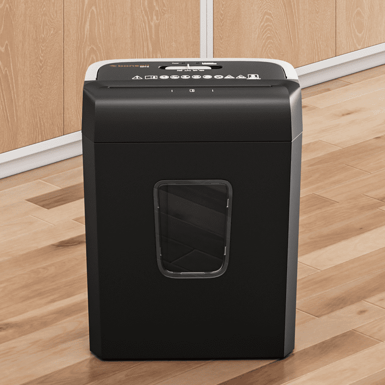 Bonsaii 8-Sheet Cross-Cut Paper Shredder, P-4 Security, Shreds