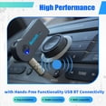 thumbnail image 4 of Receptor Bluetooth Inalámbrico 2 en 1 Adaptador de Música de Audio Auxiliar de 3,5 mm con Funcionalidad Manos Conectividad USB BT, 4 of 10