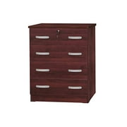 Better Home 616859965287 39 x 29 x 16 in. Cindy 4 Drawer Chest Wooden Dresser with Lock, Oak