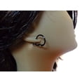 thumbnail image 2 of Small Hoop Earrings Black Hoop Earrings 0.50 inch Hoops Half Inch, 2 of 2