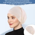 thumbnail image 3 of sweethay Gorros de secado rápido, pañuelo elástico para la cabeza, pañuelo ligero para la cabeza, transpirable, agradable a la piel, diadema Accesorios de disfraces Beis/Negro, 3 of 6