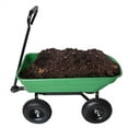 thumbnail image 6 of Garden Dump Cart, 55L Capacity Camping Wagon with 10 Inch Pneumatic Tires, Outdoor Wagon with 180° Rotating Handle, Quick Release Heavy Duty Yard Cart for Lawn and Garden, 6 of 7