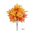 thumbnail image 2 of SPOORYYO 2Pcs Fall Maple Leaves Stems for Vase, Artificial Autumn Fake Leaves Decor, Maple Leaf Bushes Shrubs for Thanksgiving Halloween Home Farmhouse Table Centerpiece, 12.99" x 7.87", 2 of 5