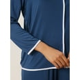 thumbnail image 4 of DARING DIVA Women's Long Sleeve Pullover Pajamas Sets XL Blue, 4 of 6