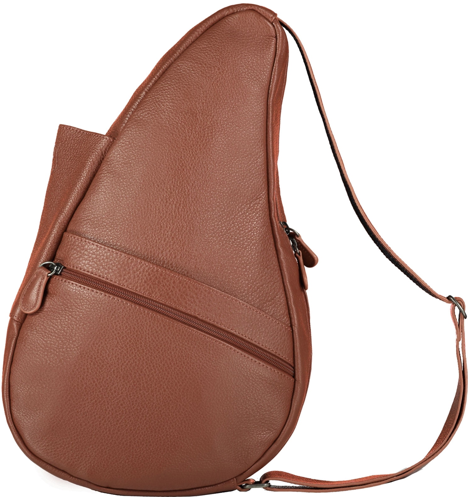 AmeriBag 19" Leather Crossbody Sling Healthy Back Bag (Chestnut)