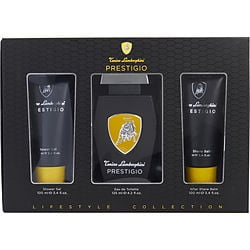 Prestigio by Tonino Lamborghini for Men - 3 Pc Gift Set 4.2oz EDT Spray, 3.4oz Shower Gel, 3.4oz After Shave Balm