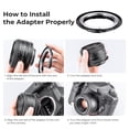 thumbnail image 4 of Adaptador de montura de objetivo K&F Concept para Nikon F/AF AI AI-S a Canon EOS EF EF-S, 4 of 8