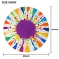 thumbnail image 6 of Colorful Paint Splash Burst Round Tablecloth 60"x60",Wrinkle Wipeable Table Cloth for Kitchen Dining Room Picnic Patio Party, 6 of 6