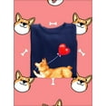 thumbnail image 3 of Welsh Corgi W Heart Balloon. Sweatshirt Women -Image by Shutterstock, Female Small, 3 of 4