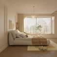 thumbnail image 7 of Queen Size Luxury Upholstered Platform Bed with Oversized Padded Backrest and Solid Wood Frame, 7 of 7