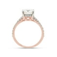 thumbnail image 5 of 2 Carat Center 8MM Round Cut Lab Created Moissanite Diamond Split Shank Solitaire Engagement Ring For Women In 14K Solid Rose Gold (G-H Color, VVS1 Clarity, 2 Cttw)-4, 5 of 7