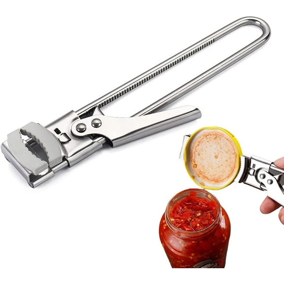 Warncode Jar Opener - 2023 NEW Adjustable Multifunctional Stainless Steel Can Opener, Jar Opener for Weak Hands,Longer Handheld Bottle Opener for Any-Size lids (7.7 in,1PC)