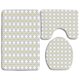 thumbnail image 1 of ABPHQTO Retro Vintage Bold Cross Dots Cálido Taupe Juego de alfombras de baño de 3 piezas Alfombra de baño Alfombra de contorno y tapa de inodoro ABPHQTO Cont-CHAPPLE-13666, 1 of 2