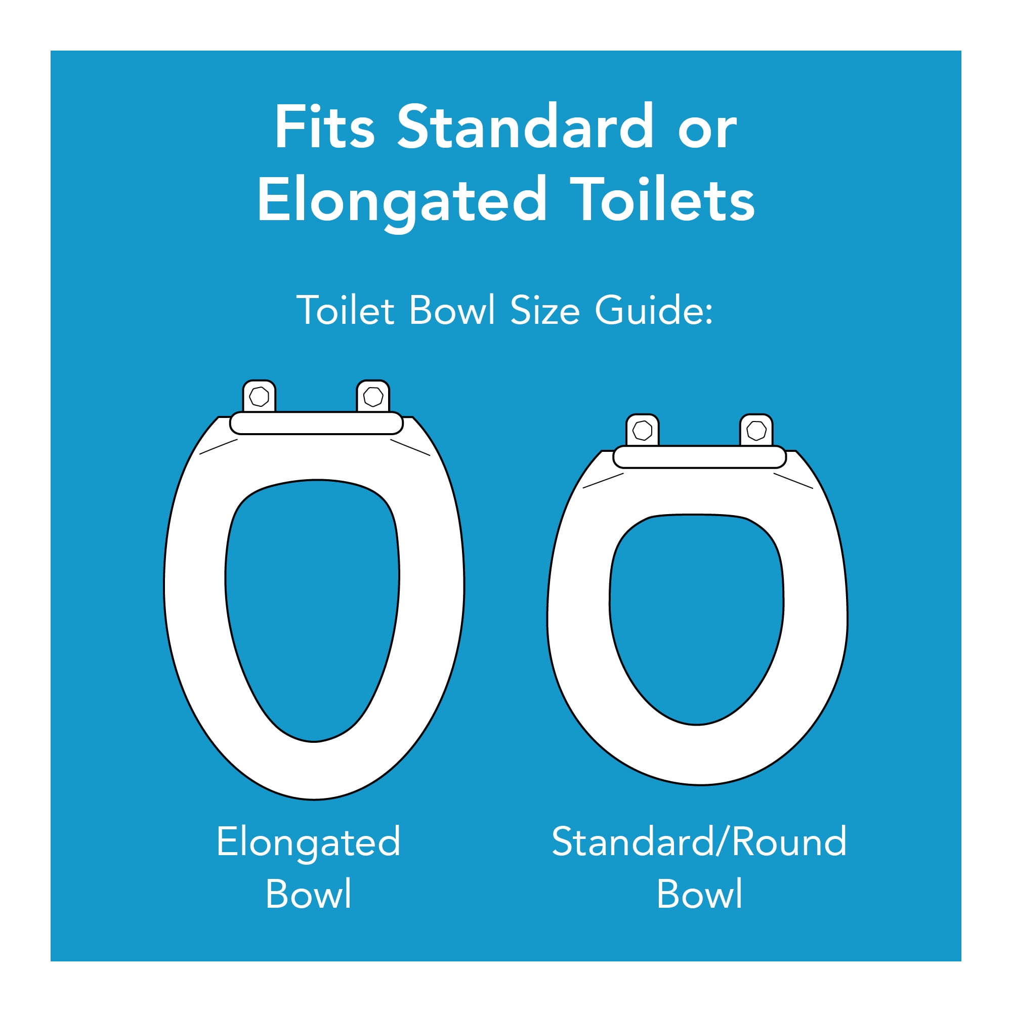 Carex Raised Toilet Seat with Quick Lock, Adds 4 in Height, White, 300 lb Limit