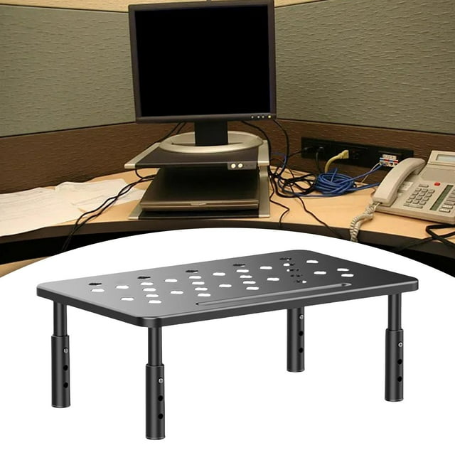 BELOVING Support de Bureau en Acier pour Ordinateur de Bureau Noir