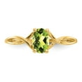 thumbnail image 5 of 14K Yellow Gold Ring Band with Stones (08) August Peridot Oval Green, Size 5, 5 of 5