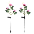 thumbnail image 4 of 2pcs LED Solar Flower Lights Waterproof Artificial Rose Garden Lamp for Outdoor LandscapePink, 4 of 8