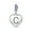 Silver-C, variant on Womens A-Z Monogram Purple Crystal Initial Bead Charm Heart