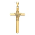 thumbnail image 3 of 14K Gold Polished W/Center Wrap Tube Cross Pendant, 3 of 4
