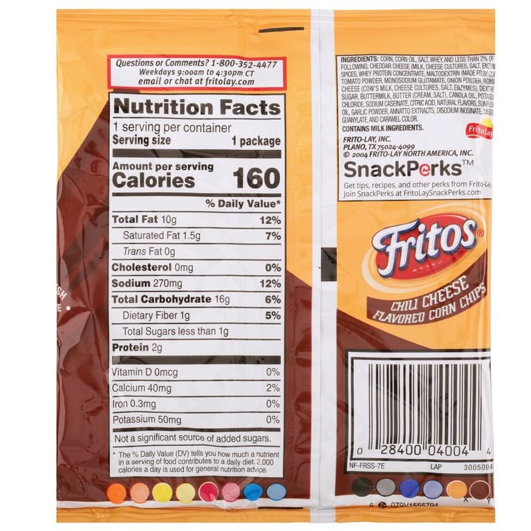 Chili Cheese Fritos Nutrition Facts