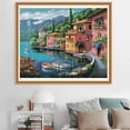 thumbnail image 2 of 11CT Stamped Cross Sew Patterns Pattern Colorful Country & River with Printed Fabric Thread DIY Hand Needlework, 2 of 8