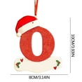 thumbnail image 3 of Christmas Decorations Clearance! Hanging Ornaments Christmas Little Red Hat Letter Pendant DIY Writable Name 26 Letter Pendant Gifts, 3 of 4