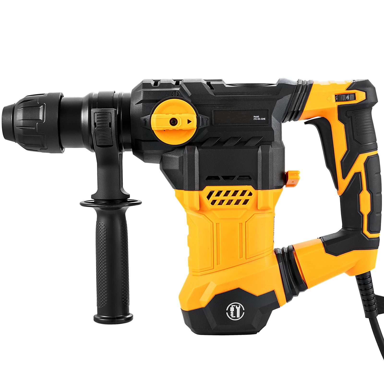BENTISM 1-1/4" SDS-Plus Rotary Hammer Drill, 13 Amp Corded Drills, Heavy Duty Chipping Hammers w/Vibration Control & Safety Clutch, Electric Demolition Hammers Variable Speed, Power Tool For Concr