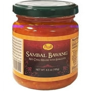 Runel Sambal Bawang (Red Chili Relish with Shallots) 6.5oz (Pack of 6)