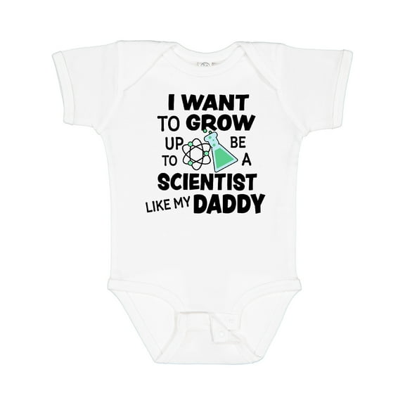 Inktastic I Want To Grow up To Be a Scientist Like My Daddy Boys or Girls Baby Bodysuit