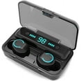 thumbnail image 1 of Auriculares inalámbricos Bluetooth 5.0, IPX7 a prueba de agua, 100 horas de reproducción con estuche de carga, pantalla LED de batería, auriculares, audio estéreo 3D, control táctil, 1 of 5