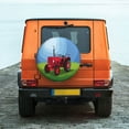 thumbnail image 6 of Fuzoiu Tractor on farming land Print Universal Spare Tire Cover with Buckle Strap, Waterproof Wheel Covers for Jeep, Trailer, RV, Truck and All Car-14 inch, 6 of 6