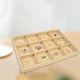 thumbnail image 3 of Caja organizadora de Joyería Sunnimix Envuelta en arpillera Bandejas de inserción, 3 of 8