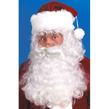 Santa Beard and Wig Set Includes Eyebrows XMAS Costume Accessory Fun World