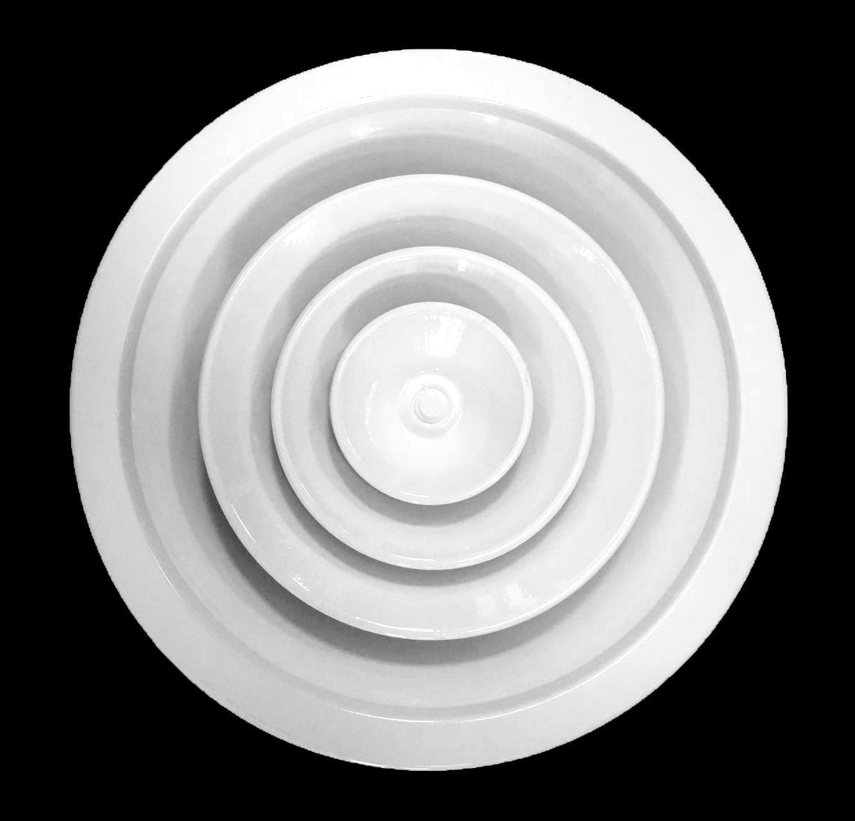 16" Circular Round Aluminum HVAC Supply Grille Air Diffuser With Butterfly Damper Vent Duct