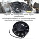 thumbnail image 4 of 8in Electric Radiator Cooling Fan 12V 80W Straight Blade Pull Push Slim for AC System Intercooler, 4 of 5