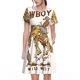 thumbnail image 1 of Balery Cowboy Up Vintage Wild West Vestidos sueltos de manga corta para mujer, vestidos de verano 2025, vestidos casuales de corte A con vuelo., 1 of 6
