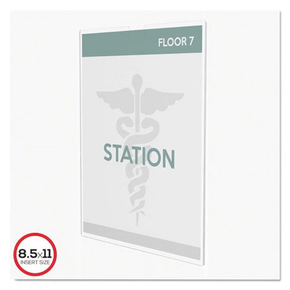 Superior Image Cubicle Sign Holder, 8 1/2 X 11 Insert, Clear | Bundle of 2 Each
