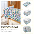 thumbnail image 2 of Yayeee Collapsible Cube Storage Bin with Lid Fabric Closet Decorative Basket with Handles, Blue Checkered Daisy, 2 of 7