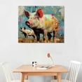 thumbnail image 2 of Orinice Pig Canvas Art Farmhouse Wall Decor, Pig Print Pig Wall Art Fine Art Canvas, Farm Animals Artwork Animal, Funny Pig  Home Decor, Canvas Wall Art, Canvas 20x16in, 2 of 6