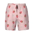 thumbnail image 4 of Lsque Mens Swim Trunks Floral Strawberr Pattern - Bathing Suit Compression Liner - Beach Swim Shorts Swimwear - (S-3XL) - Stretch Quick Dry -3X-Large, 4 of 9