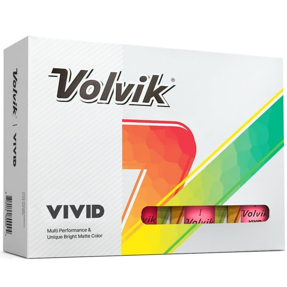Volvik Balles de Golf Mates Vives (Une Douzaine) (Rose)