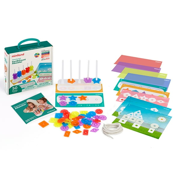MINILAND EDUCATIONAL TRANSLUCENT SORT & SHAPES ABACOLOR