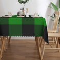 thumbnail image 3 of Rectangle Table Cloth, Large Black and Green Buffalo Plaid Resistant Washable Tablecloth Decorative Table Cover for Dining, Indoor and Outdoor, 3 of 6