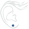 thumbnail image 2 of Claire's Silver Cubic Zirconia 5MM Round Stud Earrings - Blue, 3 Pack, 2 of 2