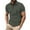Army Green, variant on HomeDM Men's Quarter Zip Shirts, Solid Color Casual Short Sleeve Classic Fit Golf Basic Tees, Wine