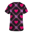 thumbnail image 5 of Abomasnow Scrubs for Women Plus Size V Neck Short Sleeve Nursing Tees Valentine's Day Heart Graphic Nurse Uniform S-5XL, 5 of 5