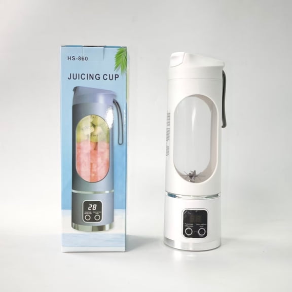 Personal Size Portable Blender, USB Rechargeable Juicer Cup with Digital Screen, Mini Blender for Home, Office, Travel, Outdoor Sports
