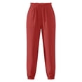 thumbnail image 4 of GUACER Womens Lounge Pants Cotton Linen Elastic High Waisted Pockets Joggers Pants, 4 of 5