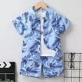 thumbnail image 2 of Boy Baby Clothes Toddler Set Kids Spring Summer Cotton Button Down Print Short Sleeved Basketball 12 18 24 Month 3T 4T 5T Boys Casual Outfit T Shirts and Shorts Two Pieces, 2 of 7